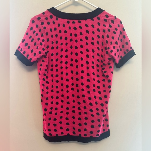 Red Brand Pink and Black Polka Dot Button Down Cardigan Small - Picture 4 of 5